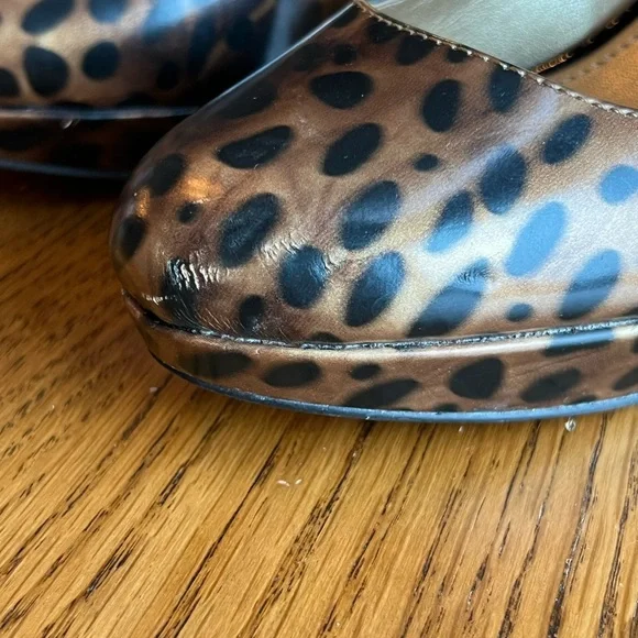 ⭐️ Circa Joan & David Luxe leopard print patent leather pumps size 6.5 - Picture 9 of 15
